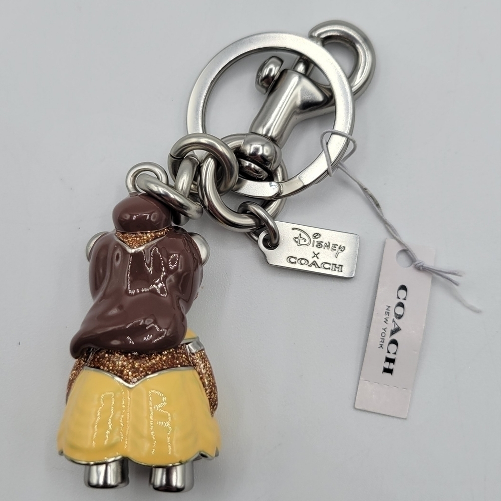 Coach Disney Belle Bear Keychain bag charm - Picture 3 of 6